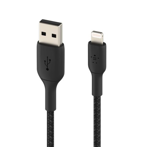 Kabel Belkin BoostCharge Braided Lightning to USB-A Cable 2m oplot Black Kabel Belkin BoostCharge Braided Lightning to USB-A Cable 2m oplot Black