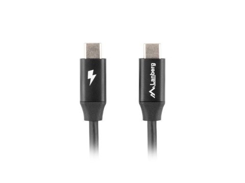 LANBERG KABEL USB-C 2.0 M/M 1M PREMIUM QC 4.0 POWER DELIVERY 60W CZARNY CA-CMCM-40CU-0010-BK LANBERG KABEL USB-C 2.0 M/M 1M PREMIUM QC 4.0 POWER DELIVERY 60W CZARNY CA-CMCM-40CU-0010-BK