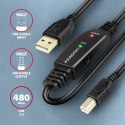 Axagon ADR-220B USB 2.0 A-M -> B-M aktywny kabel pomiędzy / repeater 20m czarny