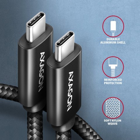 Axagon BUCM4X-CM10AB kabel USB USB 3.2 Gen 2x2 1 m USB C Czarny Axagon BUCM4X-CM10AB kabel USB USB 3.2 Gen 2x2 1 m USB C Czarny