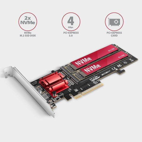 Axagon PCEM2-ND adapter Wewnętrzny M.2 Axagon PCEM2-ND adapter Wewnętrzny M.2