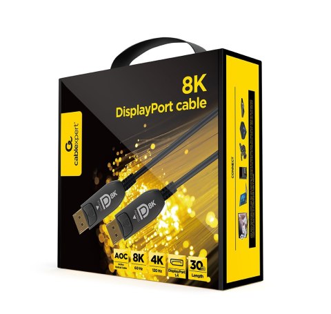 Gembird CC-DP8K-AOC-30M kabel DisplayPort Czarny Gembird CC-DP8K-AOC-30M kabel DisplayPort Czarny