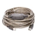 Kabel Manhattan 510424 USB USB 2.0 11 m USB A USB B Srebrny