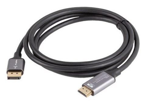 Lanberg CA-DPHD-20CU-0018-BK adapter kablowy 1,8 m DisplayPort HDMI Typu A (Standard) Czarny, Srebrny Lanberg CA-DPHD-20CU-0018-BK adapter kablowy 1,8 m DisplayPort HDMI Typu A (Standard) Czarny, Srebrny