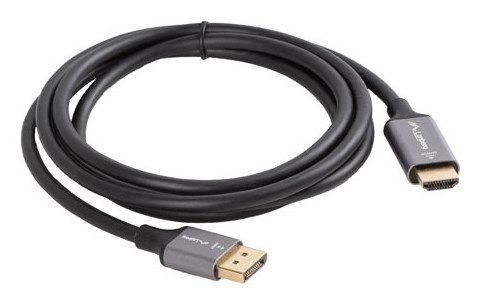 Lanberg CA-DPHD-20CU-0018-BK adapter kablowy 1,8 m DisplayPort HDMI Typu A (Standard) Czarny, Srebrny Lanberg CA-DPHD-20CU-0018-BK adapter kablowy 1,8 m DisplayPort HDMI Typu A (Standard) Czarny, Srebrny