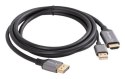 Lanberg CA-HDDP-20CU-0018-BK adapter kablowy 1,8 m DisplayPort HDMI + USB Czarny, Srebrny