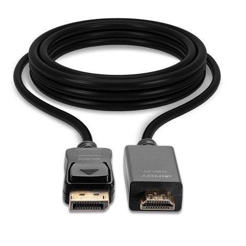 Lindy 36922 adapter kablowy 2 m DisplayPort HDMI Typu A (Standard) Czarny Lindy 36922 adapter kablowy 2 m DisplayPort HDMI Typu A (Standard) Czarny