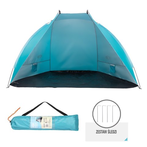Namiot plażowy NILS CAMP NC8030 turkusowy 260x120x120 cm Namiot plażowy NILS CAMP NC8030 turkusowy 260x120x120 cm