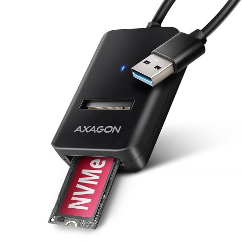 Obudowa SSD Axagon ADM2-AM USB-A 10Gbps - M.2 NVMe & SATA SSD adaptér, kabelis USB-A 10cm Czarny Obudowa SSD Axagon ADM2-AM USB-A 10Gbps - M.2 NVMe & SATA SSD adaptér, kabelis USB-A 10cm Czarny