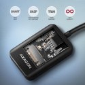 Obudowa SSD Axagon ADM2-AM USB-A 10Gbps - M.2 NVMe & SATA SSD adaptér, kabelis USB-A 10cm Czarny