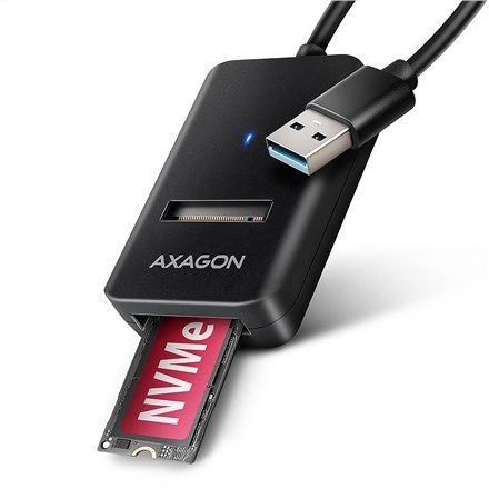Obudowa SSD Axagon ADM2-AM USB-A 10Gbps - M.2 NVMe & SATA SSD adaptér, kabelis USB-A 10cm Czarny Obudowa SSD Axagon ADM2-AM USB-A 10Gbps - M.2 NVMe & SATA SSD adaptér, kabelis USB-A 10cm Czarny