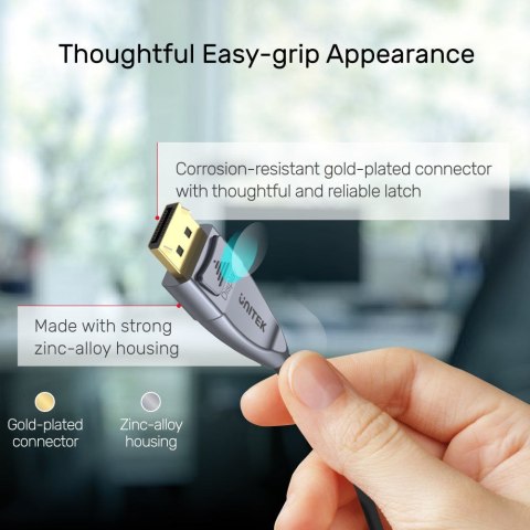 UNITEK C1617GY kabel DisplayPort 15 m Czarny, Srebrny UNITEK C1617GY kabel DisplayPort 15 m Czarny, Srebrny