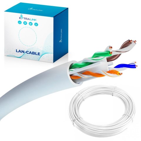 Extralink CAT6 UTP (U/UTP) Wewnętrzny | Kabel sieciowy skrętka | 50M Extralink CAT6 UTP (U/UTP) Wewnętrzny | Kabel sieciowy skrętka | 50M