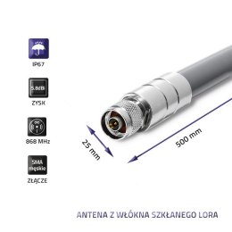 Qoltec 57024 Antena LoRa | 5.8 dBi | Zewnętrzna
