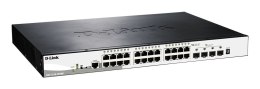 D-Link DGS-1510-28XMP/E łącza sieciowe Zarządzany L2/L3 Gigabit Ethernet (10/100/1000) Obsługa PoE Czarny, Szary