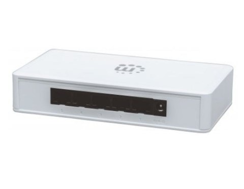 Manhattan 560696 łącza sieciowe Nie zarządzany L2 Gigabit Ethernet (10/100/1000) Biały Manhattan 560696 łącza sieciowe Nie zarządzany L2 Gigabit Ethernet (10/100/1000) Biały