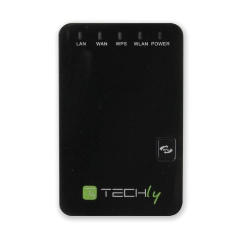 Router bezprzewodowy Techly I-WL-REPEATER2 Fast Ethernet Czarny, Biały