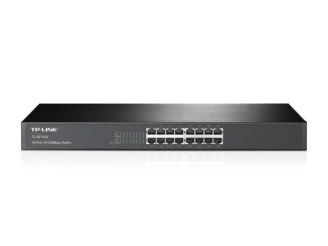 TP-Link TL-SF1016 Nie zarządzany Fast Ethernet (10/100) 1U Czarny