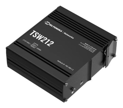 Teltonika TSW212 Zarządzany L2 Gigabit Ethernet (10/100/1000) Czarny Teltonika TSW212 Zarządzany L2 Gigabit Ethernet (10/100/1000) Czarny