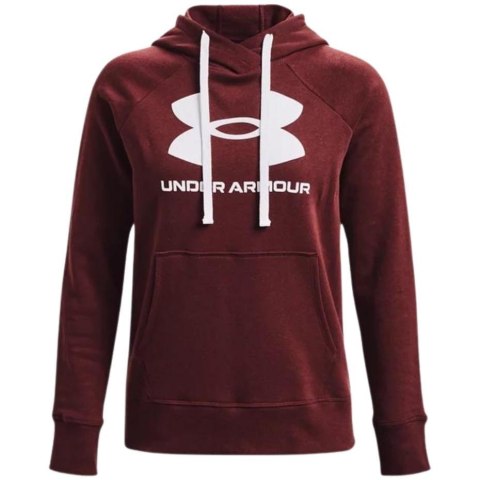 Bluza damska Under Armour Rival Fleece Logo Hoodie bordowa 1356318 690 Bluza damska Under Armour Rival Fleece Logo Hoodie bordowa 1356318 690