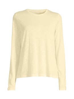Koszulka damska treningowa Casall Soft Texture Long Sleeve żółty