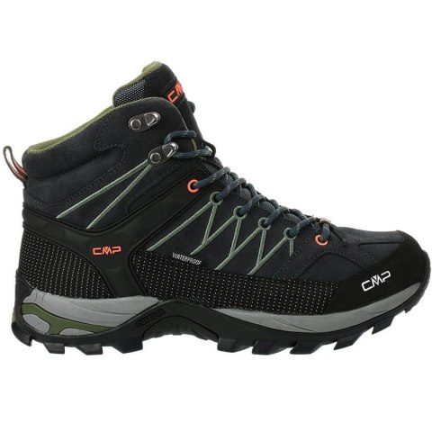 Buty trekkingowe męskie CMP Rigel Mid WP szaro-zielone 3Q1294751UG Buty trekkingowe męskie CMP Rigel Mid WP szaro-zielone 3Q1294751UG