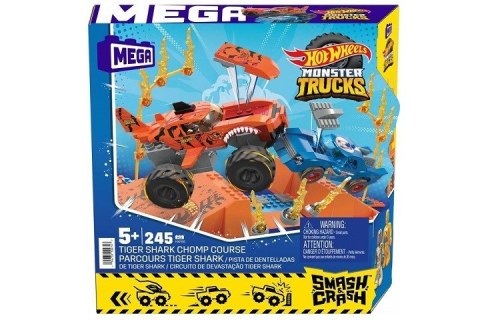 Hot Wheels Tiger Shark Kaskaderski skok Zestaw klocków HKF88 Hot Wheels Tiger Shark Kaskaderski skok Zestaw klocków HKF88