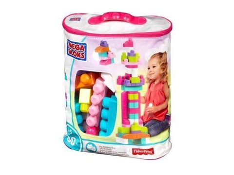 Klocki Mega Bloks First Builders CYP72/DCH63 80 elementów Torba niebieska Klocki Mega Bloks First Builders CYP72/DCH63 80 elementów Torba niebieska