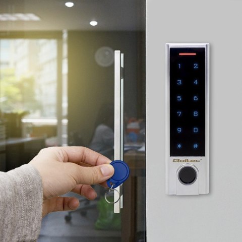 QOLTEC ZAMEK SZYFROWY DOTYKOWY TITAN Z CZYTNIKIEM LINII PAPILARNYCH | RFID | BT 4.0 | KOD | KARTA | BRELOK | DZWANEK | IP68 QOLTEC ZAMEK SZYFROWY DOTYKOWY TITAN Z CZYTNIKIEM LINII PAPILARNYCH | RFID | BT 4.0 | KOD | KARTA | BRELOK | DZWANEK | IP68