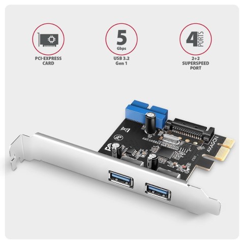 Axagon PCEU-232RS adapter Wewnętrzny USB 3.2 Gen 1 (3.1 Gen 1) Axagon PCEU-232RS adapter Wewnętrzny USB 3.2 Gen 1 (3.1 Gen 1)