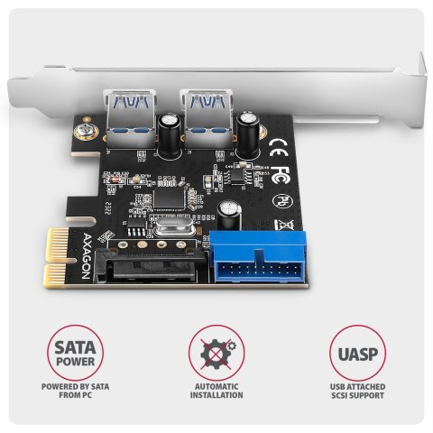 Axagon PCEU-232RS adapter Wewnętrzny USB 3.2 Gen 1 (3.1 Gen 1) Axagon PCEU-232RS adapter Wewnętrzny USB 3.2 Gen 1 (3.1 Gen 1)