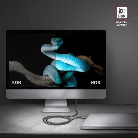 Axagon RVC-HI2MC adapter kablowy 1,8 m USB Type-C HDMI Czarny Axagon RVC-HI2MC adapter kablowy 1,8 m USB Type-C HDMI Czarny