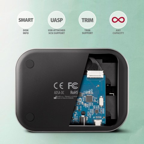 Stacja dokująca AXAGON ADSA-DC USB3.2 Gen1 - 2x SATA 6G CLONE DUAL HDD ASMedia Stacja dokująca AXAGON ADSA-DC USB3.2 Gen1 - 2x SATA 6G CLONE DUAL HDD ASMedia