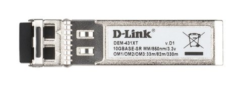 D-Link DEM-431XT moduł przekaźników sieciowych Swiatłowód 10000 Mbit/s SFP+ 850 nm D-Link DEM-431XT moduł przekaźników sieciowych Swiatłowód 10000 Mbit/s SFP+ 850 nm