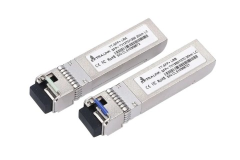 Extralink SFP+ 10G | Moduł SFP+ WDM | 10Gbps 1270/1330nm, single mode, 20km, LC, DOM, para, dedykowany dla HP/ARUBA Extralink SFP+ 10G | Moduł SFP+ WDM | 10Gbps 1270/1330nm, single mode, 20km, LC, DOM, para, dedykowany dla HP/ARUBA
