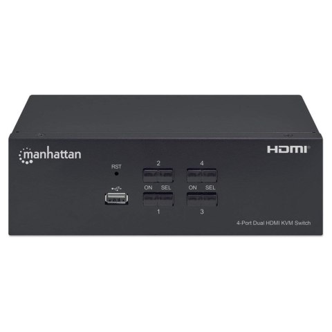 MANHATTAN PRZEŁĄCZNIK KVM HDMI/USB 4X1 DUAL-MONITO MANHATTAN PRZEŁĄCZNIK KVM HDMI/USB 4X1 DUAL-MONITO