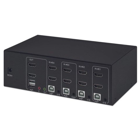 MANHATTAN PRZEŁĄCZNIK KVM HDMI/USB 4X1 DUAL-MONITO MANHATTAN PRZEŁĄCZNIK KVM HDMI/USB 4X1 DUAL-MONITO