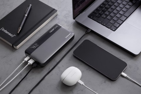 Power Bank Intenso HE 25000 mAh Grau-Schwarz USB C/C Power Bank Intenso HE 25000 mAh Grau-Schwarz USB C/C