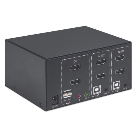 Przełącznik KVM HDMI/USB 2x1 Dual-Monitor Video 4K*30Hz Przełącznik KVM HDMI/USB 2x1 Dual-Monitor Video 4K*30Hz