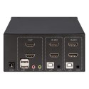 Przełącznik KVM HDMI/USB 2x1 Dual-Monitor Video 4K*30Hz