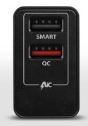 Axagon ACU-QS24 ładowarka do urządzeń przenośnych Smartfon Czarny Prąd przemienny Szybkie ładowanie Wewnętrzna
