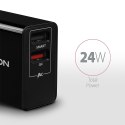 Axagon ACU-QS24 ładowarka do urządzeń przenośnych Smartfon Czarny Prąd przemienny Szybkie ładowanie Wewnętrzna
