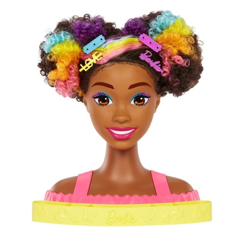 Barbie Głowa do stylizacji Neonowa tęcza Kręcone włosy HMD79 Barbie Głowa do stylizacji Neonowa tęcza Kręcone włosy HMD79