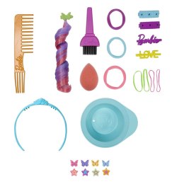 Barbie Głowa do stylizacji Neonowa tęcza Kręcone włosy HMD79