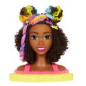 Barbie Głowa do stylizacji Neonowa tęcza Kręcone włosy HMD79