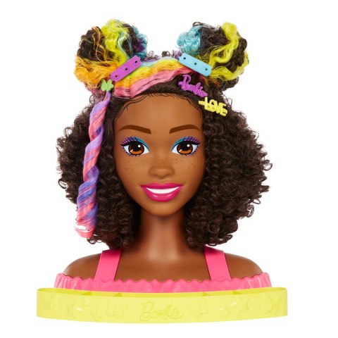 Barbie Głowa do stylizacji Neonowa tęcza Kręcone włosy HMD79 Barbie Głowa do stylizacji Neonowa tęcza Kręcone włosy HMD79