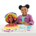Barbie Głowa do stylizacji Neonowa tęcza Kręcone włosy HMD79