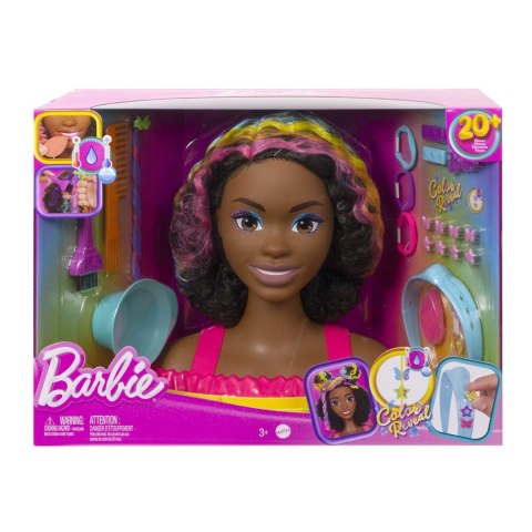 Barbie Głowa do stylizacji Neonowa tęcza Kręcone włosy HMD79 Barbie Głowa do stylizacji Neonowa tęcza Kręcone włosy HMD79