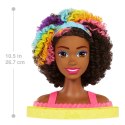 Barbie Głowa do stylizacji Neonowa tęcza Kręcone włosy HMD79
