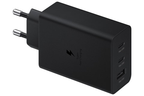 Ładowarka sieciowa SAMSUNG Trio EP-T6530 65W PD 1x USB-A, 2x USB-C (EP-T6530NBEGEU) Czarny